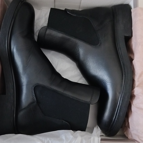 Franco Sarto Size 10 Black Leather Brood Chelsea Boots - Picture 7 of 11